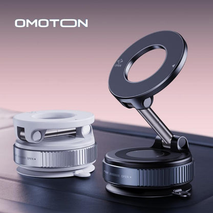 OMOTON Magnetic Car Phone Mount – Compact, Stable & Easy-Lock Suction Holder