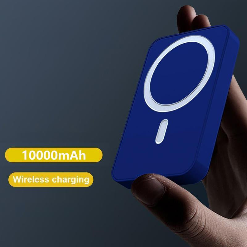 Wireless Charger Power Bank Battery Pack without Charging Cable, 10000Mah Magnetic Power Bank, Wireless Portable Charger for Iphone 15/14/13/12 Series, Wireless Flash Charging Compact Mobile Phone Power, New Year