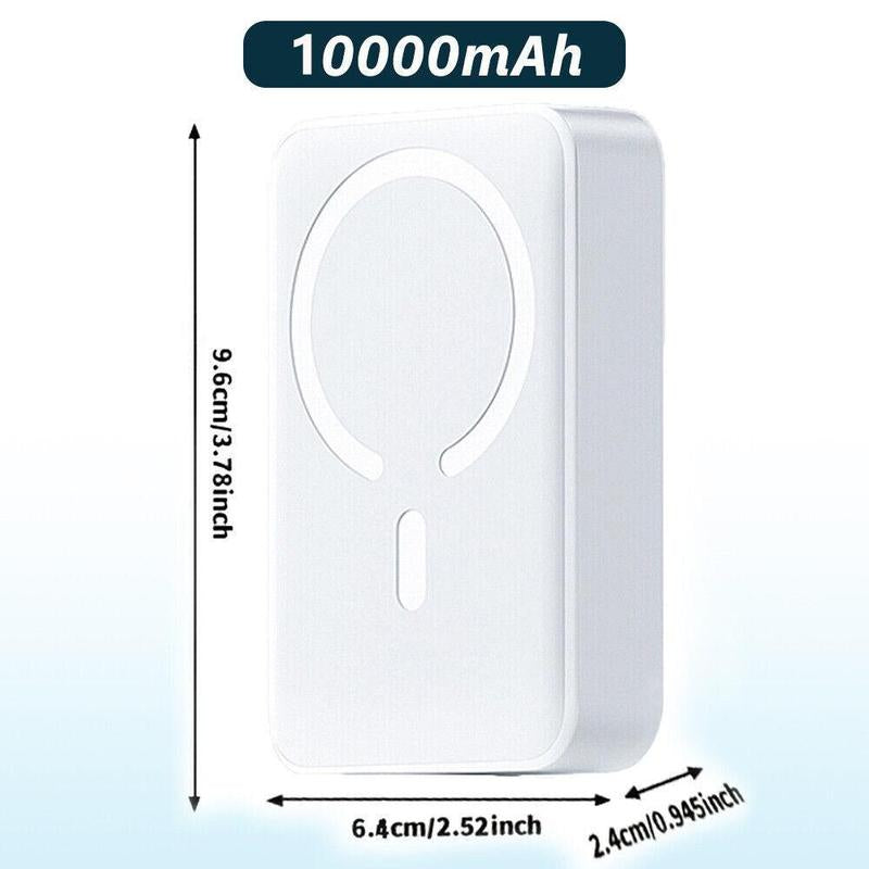 Wireless Charger Power Bank Battery Pack without Charging Cable, 10000Mah Magnetic Power Bank, Wireless Portable Charger for Iphone 15/14/13/12 Series, Wireless Flash Charging Compact Mobile Phone Power, New Year