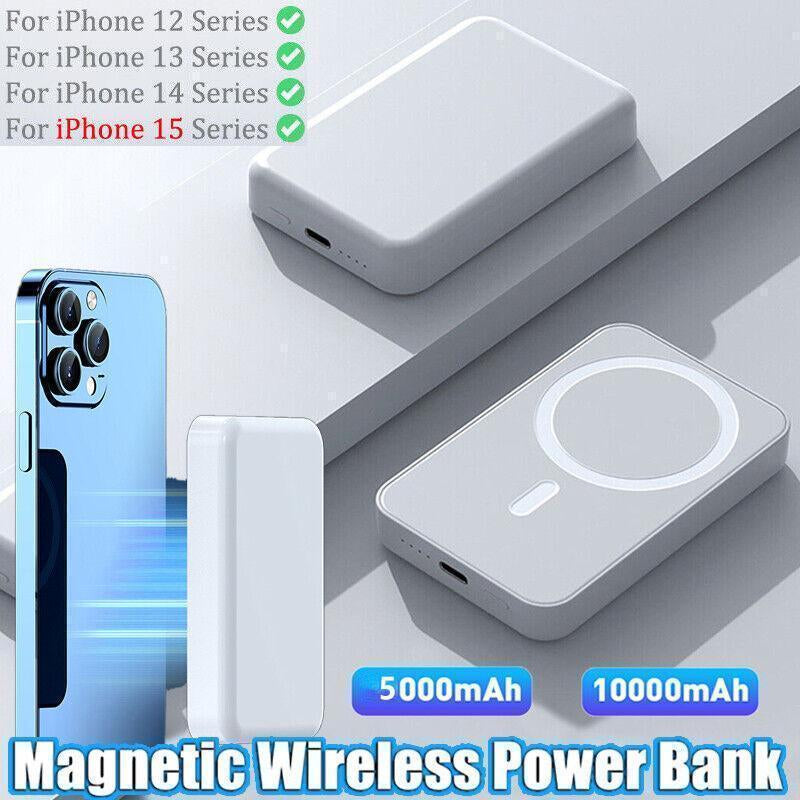 Wireless Charger Power Bank Battery Pack without Charging Cable, 10000Mah Magnetic Power Bank, Wireless Portable Charger for Iphone 15/14/13/12 Series, Wireless Flash Charging Compact Mobile Phone Power, New Year