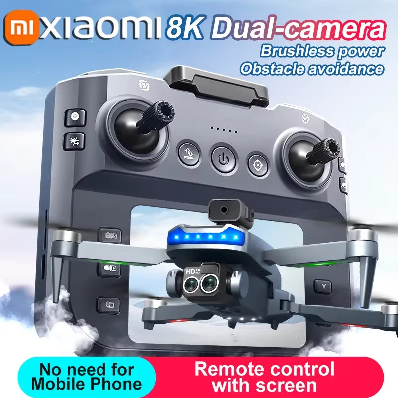 Xiaomi P15 MAX Drone Professional 8K HD Aerial Avoiding Obstacle with Large Screen Remote Control Folding Brushless Motor Drone