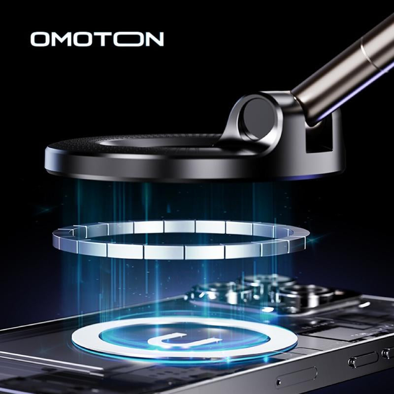 OMOTON Magnetic Car Phone Mount – Compact, Stable & Easy-Lock Suction Holder