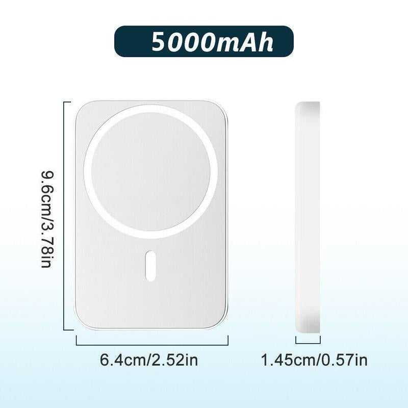 Wireless Charger Power Bank Battery Pack without Charging Cable, 10000Mah Magnetic Power Bank, Wireless Portable Charger for Iphone 15/14/13/12 Series, Wireless Flash Charging Compact Mobile Phone Power, New Year